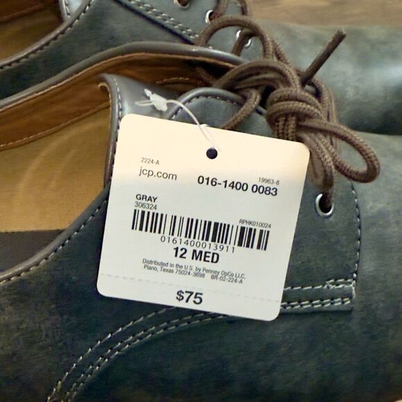 St. John's Bay Oliver Oxford Men's Dress Gray Shoes Size 12 M NWT (No Box) - Picture 8 of 9